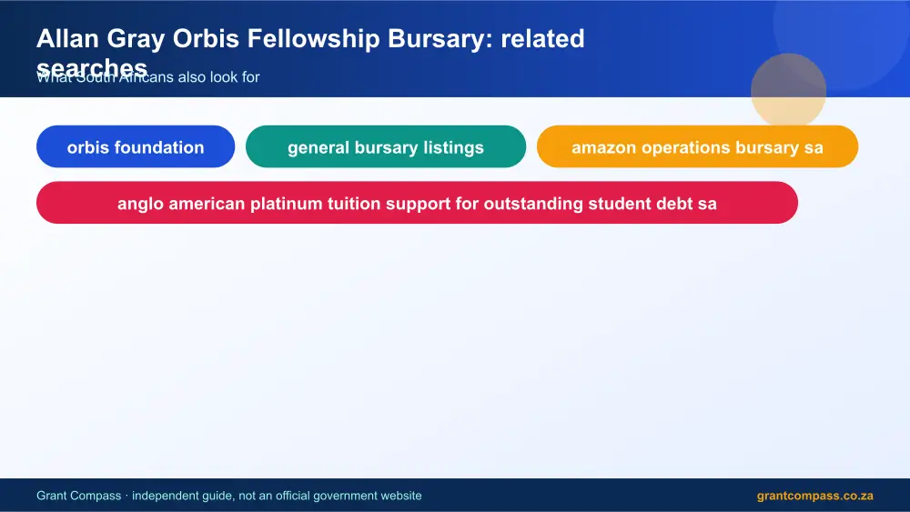 Allan Gray Orbis Fellowship Bursary related topics map infographic – allan grey bursary South Africa 2026
