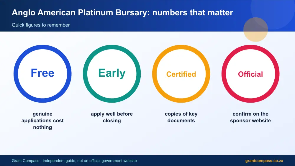 Anglo American Platinum Bursary numbers that matter infographic – anglo american bursary South Africa 2026