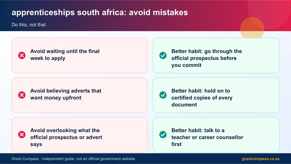apprenticeships south africa mistakes to avoid and tips infographic – apprenticeships south africa South Africa 2026