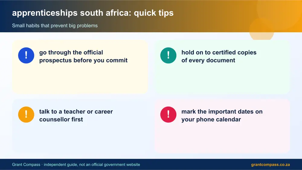 apprenticeships south africa quick tips cards infographic – apprenticeships south africa South Africa 2026