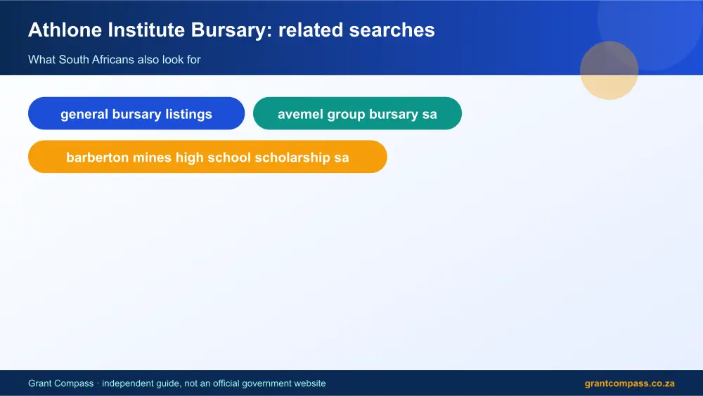 Athlone Institute Bursary related topics map infographic – athlone institute bursary South Africa 2026