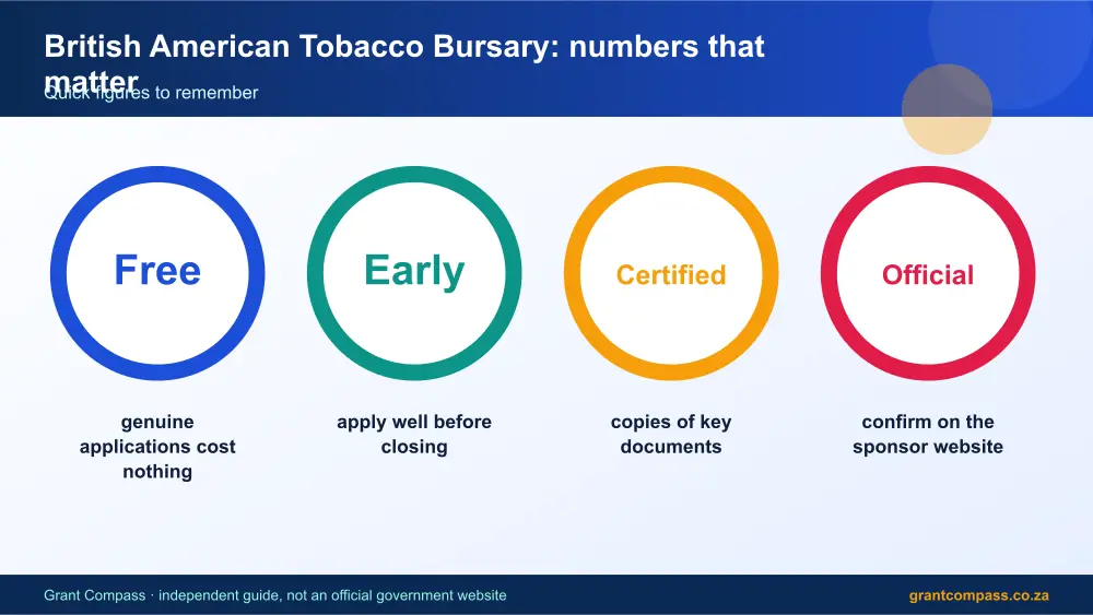 British American Tobacco Bursary numbers that matter infographic – british american tobacco bursary South Africa 2026