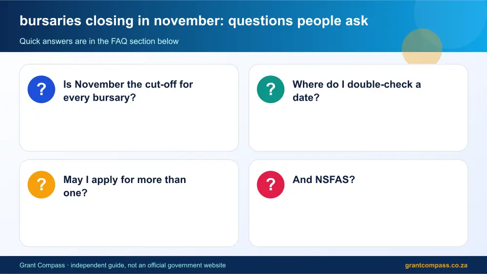 bursaries closing in november common questions answered infographic – bursaries closing in november South Africa 2026