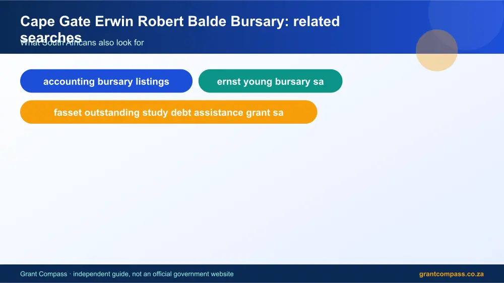 Cape Gate Erwin Robert Balde Bursary related topics map infographic – cape gate erwin robert balde bursary South Africa 2026
