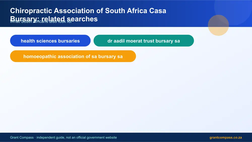 Chiropractic Association of South Africa Casa Bursary related topics map infographic – chiropractic association of casa bursary South Africa 2026