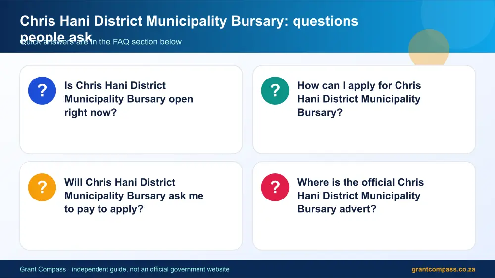 Chris Hani District Municipality Bursary common questions answered infographic – chris hani district municipality bursary South Africa 2026