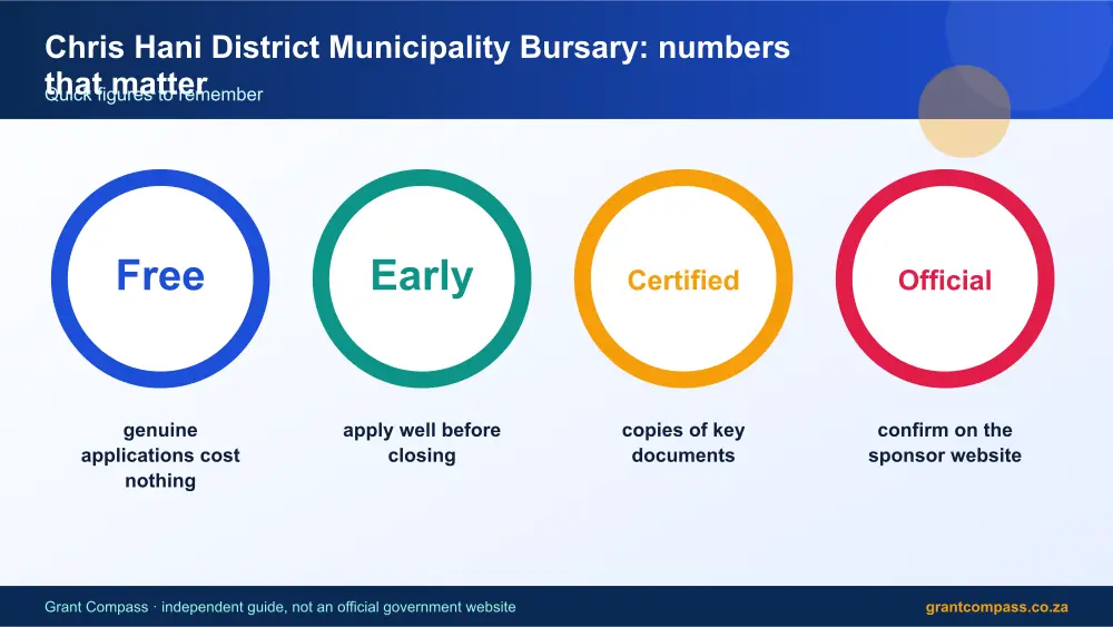 Chris Hani District Municipality Bursary numbers that matter infographic – chris hani district municipality bursary South Africa 2026