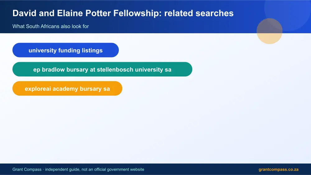 David and Elaine Potter Fellowship related topics map infographic – david and elaine potter fellowship scholarship South Africa 2026