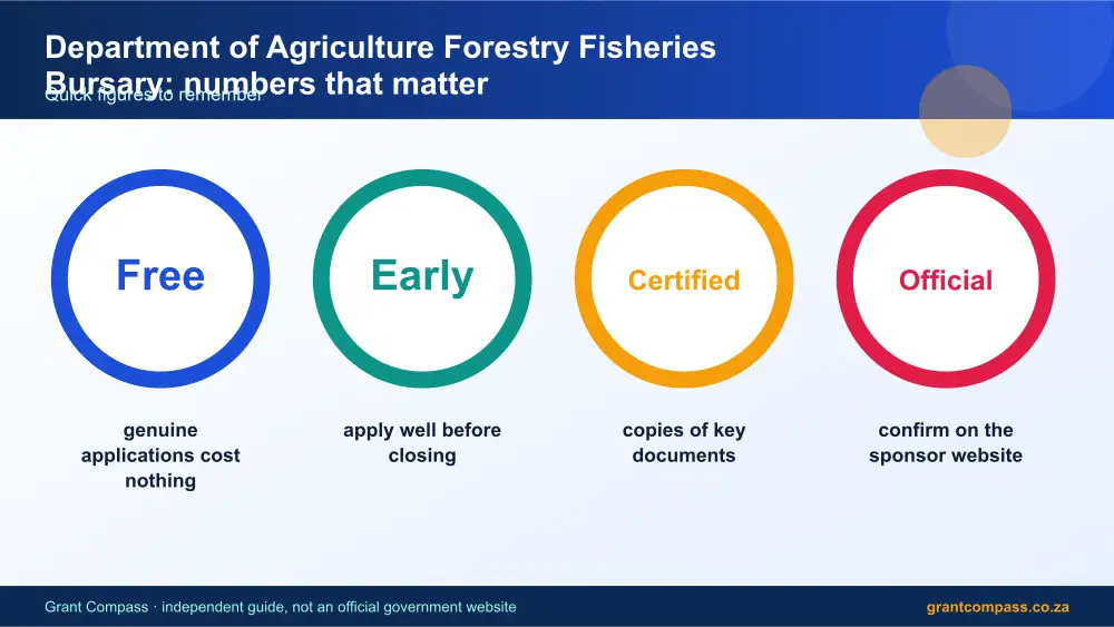 Department of Agriculture Forestry Fisheries Bursary numbers that matter infographic – department of agriculture forestry fisheries bursary South Africa 2026