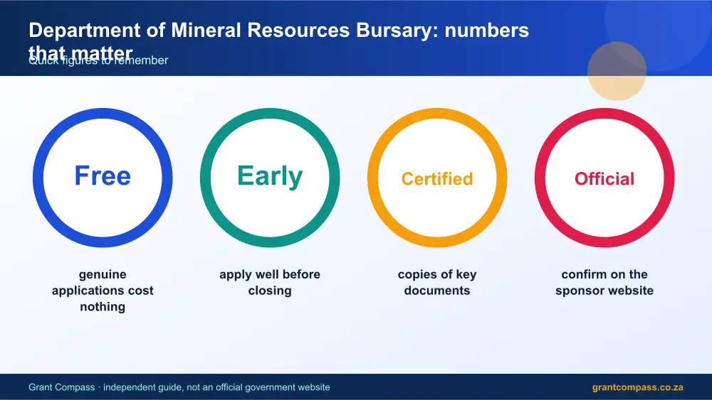 Department of Mineral Resources Bursary numbers that matter infographic – dmre bursary South Africa 2026