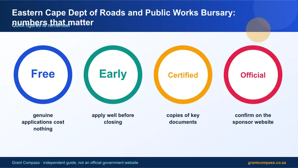 Eastern Cape Dept of Roads and Public Works Bursary numbers that matter infographic – eastern cape dept of roads and public works bursary South Africa 2026