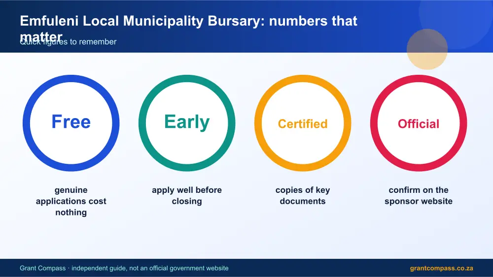 Emfuleni Local Municipality Bursary numbers that matter infographic – emfuleni local municipality bursary South Africa 2026
