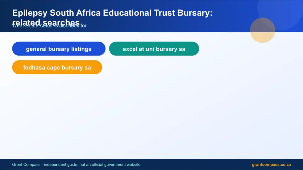 Epilepsy South Africa Educational Trust Bursary related topics map infographic – epilepsy educational trust bursary South Africa 2026
