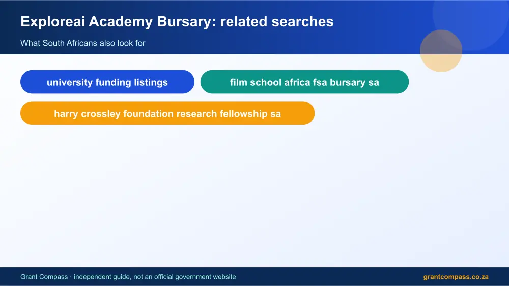 Exploreai Academy Bursary related topics map infographic – exploreai academy bursary scholarship South Africa 2026