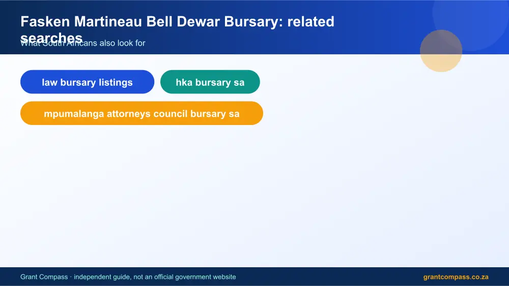 Fasken Martineau Bell Dewar Bursary related topics map infographic – fasken martineau bell dewar bursary South Africa 2026