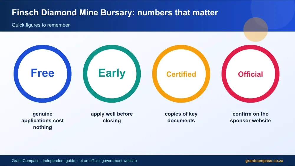 Finsch Diamond Mine Bursary numbers that matter infographic – finsch diamond mine bursary South Africa 2026