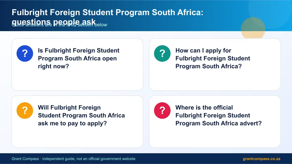 Fulbright Foreign Student Program South Africa common questions answered infographic – fulbright scholarship South Africa 2026