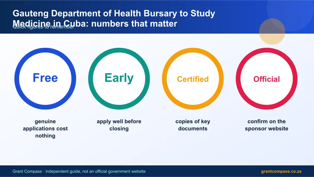 Gauteng Department of Health Bursary to Study Medicine in Cuba numbers that matter infographic – gauteng department of health bursaries South Africa 2026