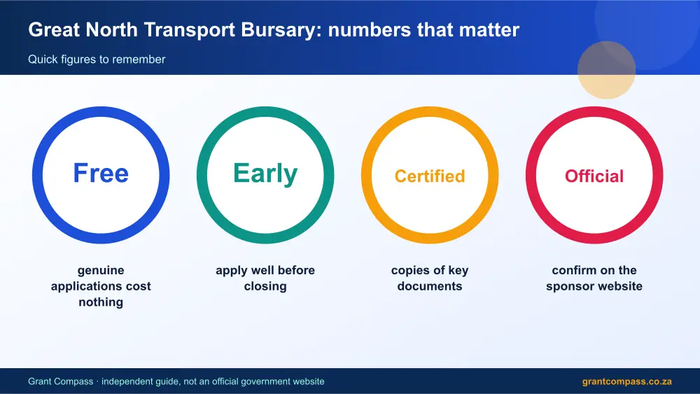 Great North Transport Bursary numbers that matter infographic – great north transport bursary South Africa 2026