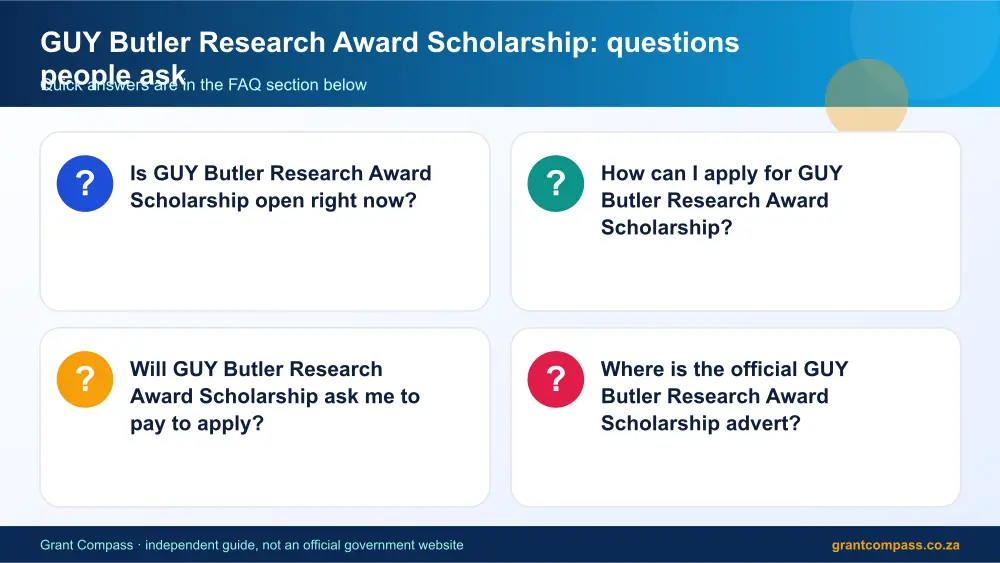 GUY Butler Research Award Scholarship common questions answered infographic – guy butler research award scholarship South Africa 2026