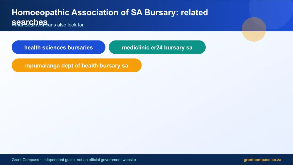 Homoeopathic Association of SA Bursary related topics map infographic – homoeopathic association of sa bursary South Africa 2026
