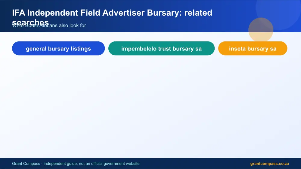 IFA Independent Field Advertiser Bursary related topics map infographic – ifa independent field advertiser bursary South Africa 2026