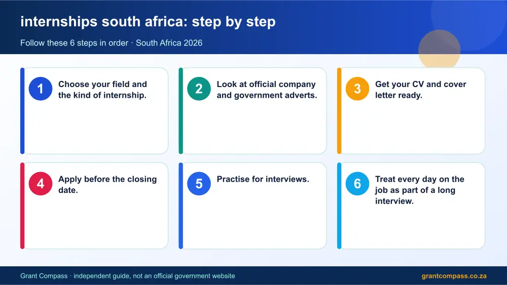internships south africa step by step guide infographic – internships south africa South Africa 2026