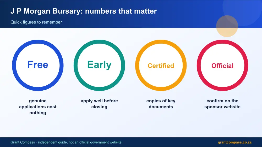 J P Morgan Bursary numbers that matter infographic – j p morgan bursary South Africa 2026