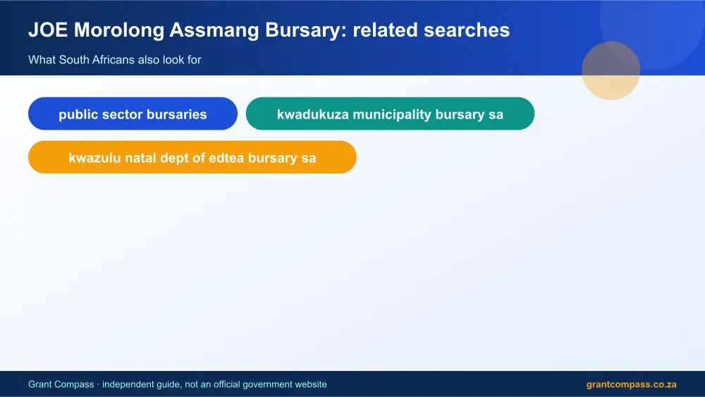 JOE Morolong Assmang Bursary related topics map infographic – joe morolong assmang bursary South Africa 2026