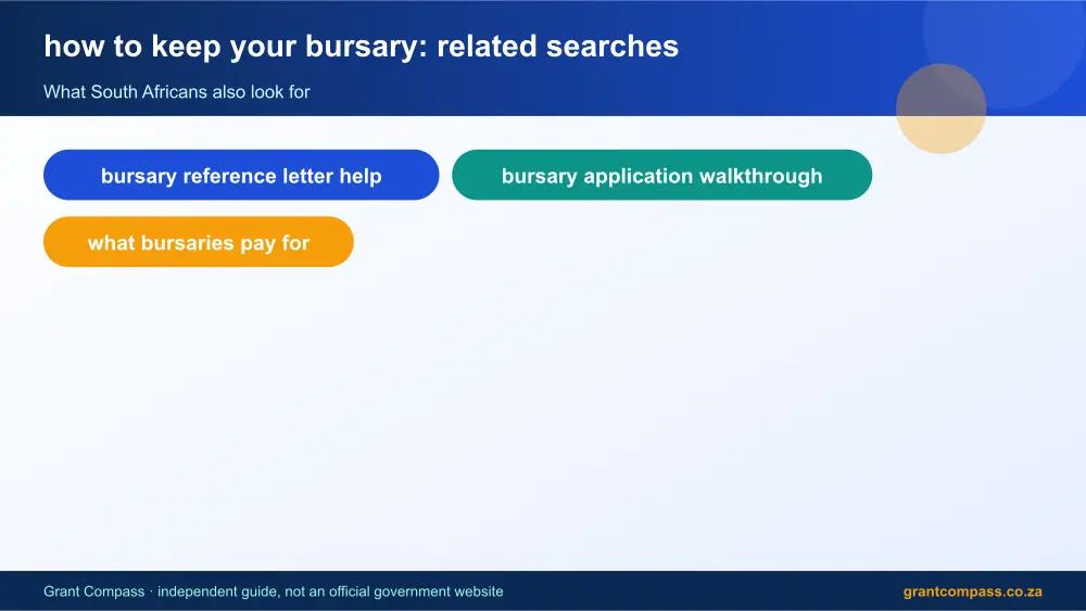 how to keep your bursary related topics map infographic – how to keep your bursary South Africa 2026