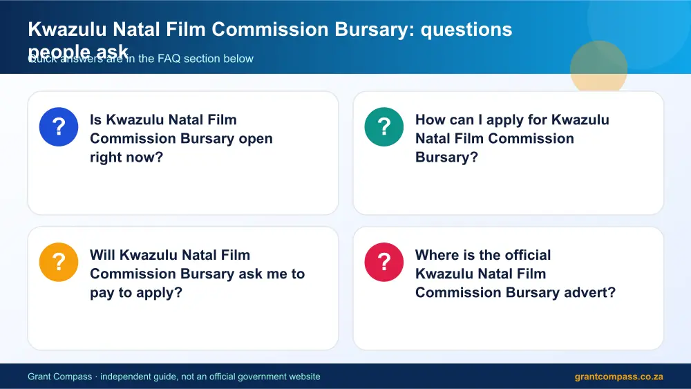 Kwazulu Natal Film Commission Bursary common questions answered infographic – kwazulu natal film commission bursary South Africa 2026