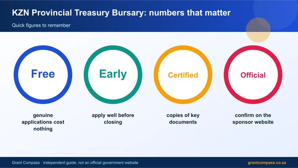 KZN Provincial Treasury Bursary numbers that matter infographic – kzn provincial treasury bursary South Africa 2026