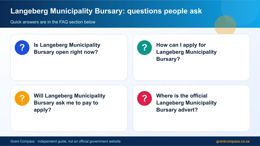 Langeberg Municipality Bursary common questions answered infographic – langeberg municipality bursary South Africa 2026