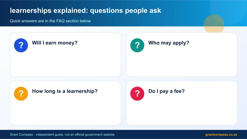 learnerships explained common questions answered infographic – learnerships explained South Africa 2026