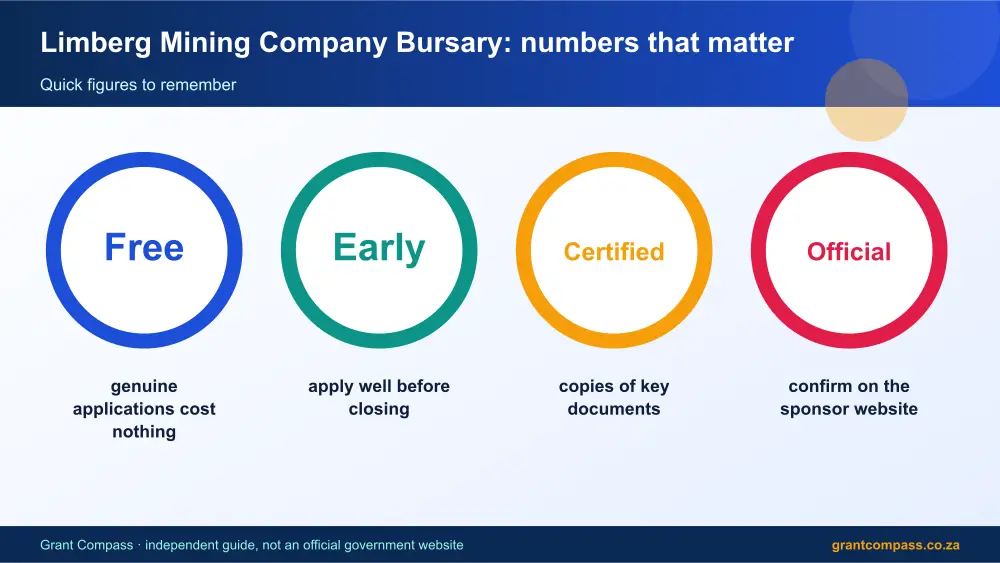 Limberg Mining Company Bursary numbers that matter infographic – limberg mining company bursary South Africa 2026