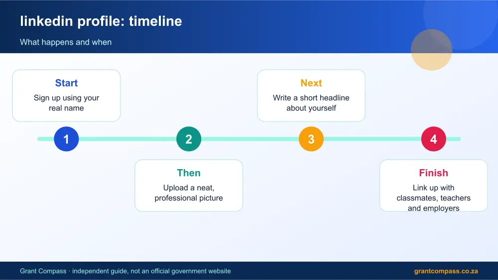 linkedin profile process timeline infographic – linkedin profile South Africa 2026