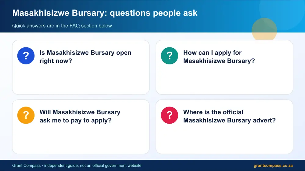 Masakhisizwe Bursary common questions answered infographic – masakhisizwe bursary South Africa 2026