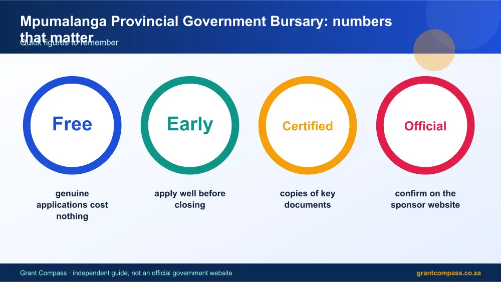 Mpumalanga Provincial Government Bursary numbers that matter infographic – mpumalanga bursaries South Africa 2026
