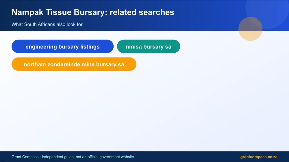 Nampak Tissue Bursary related topics map infographic – nampak tissue bursary South Africa 2026