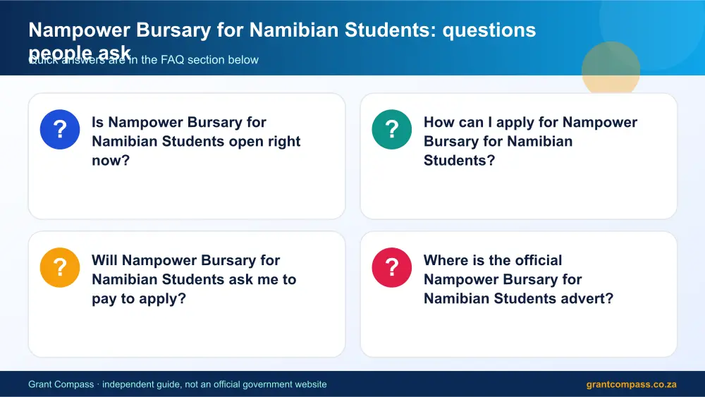 Nampower Bursary for Namibian Students common questions answered infographic – nampower bursary for namibian students scholarship South Africa 2026