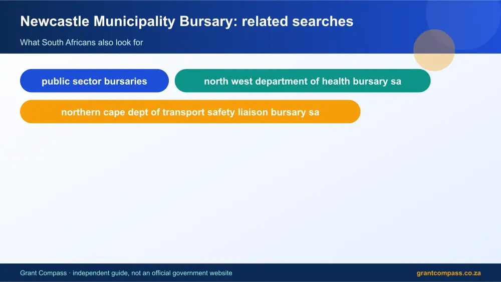 Newcastle Municipality Bursary related topics map infographic – newcastle municipality bursary South Africa 2026