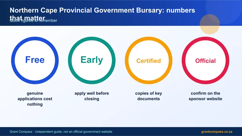 Northern Cape Provincial Government Bursary numbers that matter infographic – northern cape bursaries South Africa 2026
