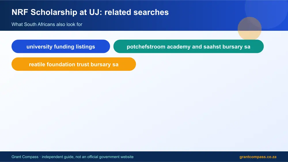 NRF Scholarship at UJ related topics map infographic – nrf scholarship at uj South Africa 2026