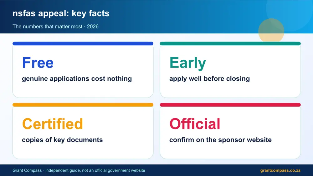 nsfas appeal key facts at a glance infographic – nsfas appeal South Africa 2026