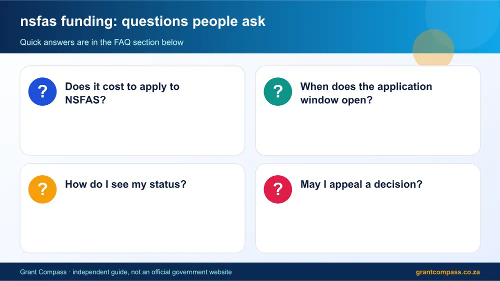 nsfas funding common questions answered infographic – nsfas funding South Africa 2026