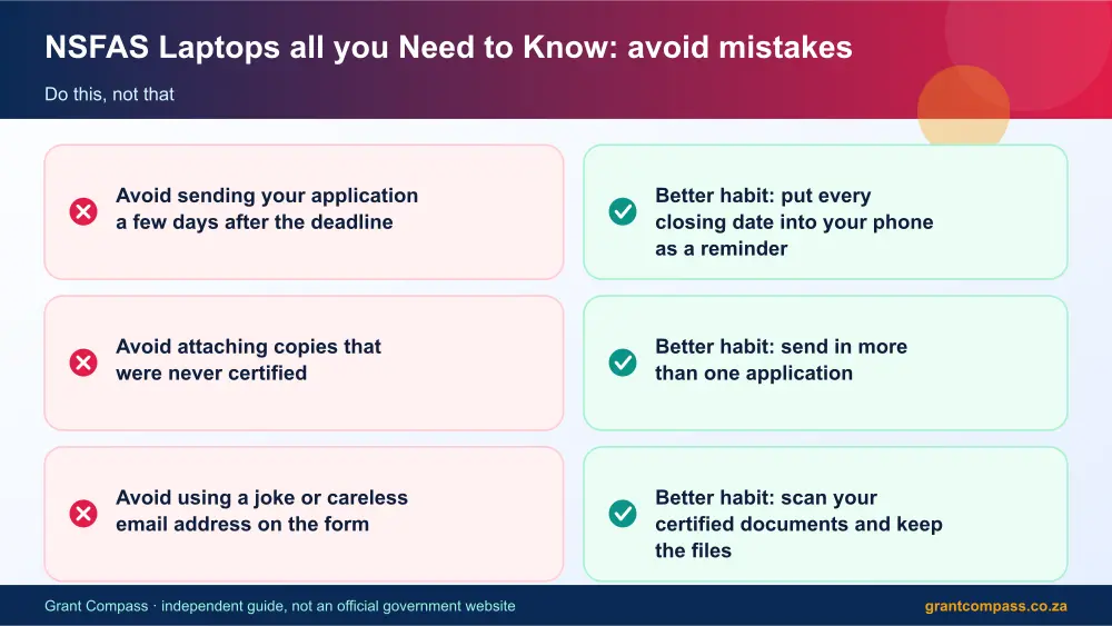 NSFAS Laptops all you Need to Know mistakes to avoid and tips infographic – nsfas laptops all you need to know South Africa 2026