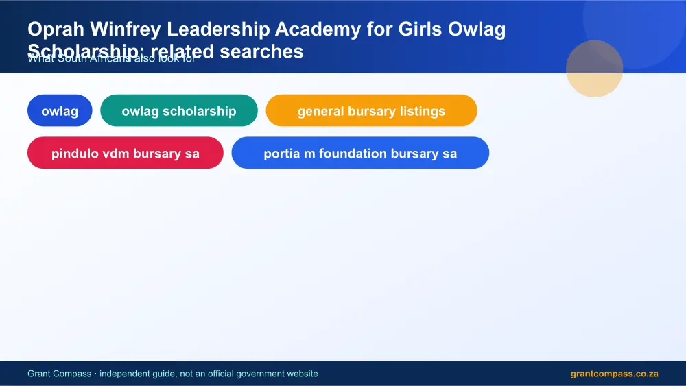 Oprah Winfrey Leadership Academy for Girls Owlag Scholarship related topics map infographic – oprah winfrey scholarship South Africa 2026