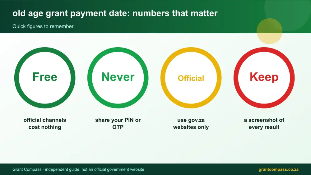 old age grant payment date numbers that matter infographic – old age grant payment date South Africa 2026