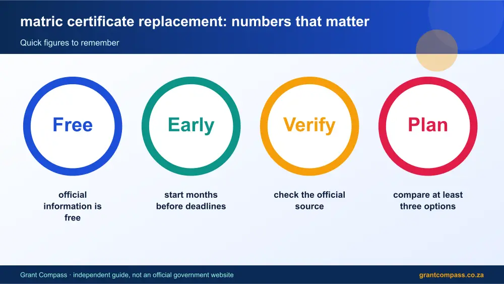 matric certificate replacement numbers that matter infographic – matric certificate replacement South Africa 2026
