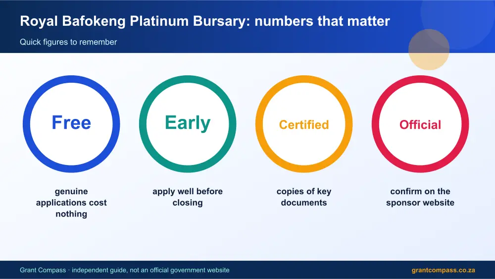 Royal Bafokeng Platinum Bursary numbers that matter infographic – royal bafokeng bursary South Africa 2026